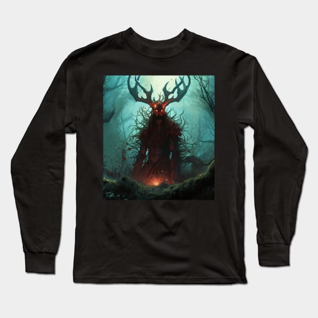 Diablo Druid Nightmare Long Sleeve T-Shirt by Nightarcade